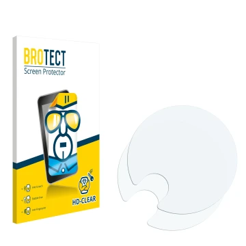 Parte frontale di una confezione del prodotto con il logo del marchio BROTECT. Accanto si trova la protezione per lo schermo c