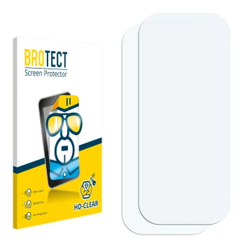 Parte frontale di una confezione del prodotto con il logo del marchio BROTECT. Accanto si trova la protezione per lo schermo c