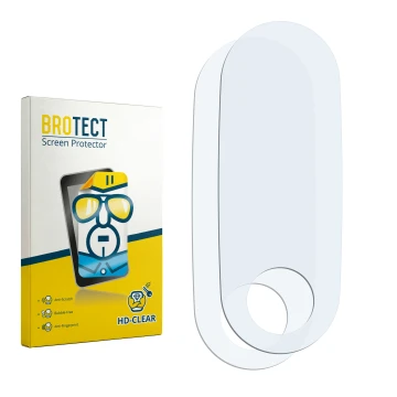 Parte frontale di una confezione del prodotto con il logo del marchio BROTECT. Accanto si trova la protezione per lo schermo c