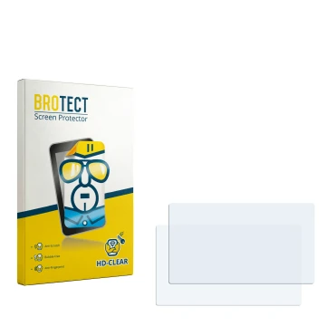 Parte frontale di una confezione del prodotto con il logo del marchio BROTECT. Accanto si trova la protezione per lo schermo c