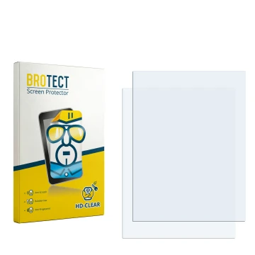 Parte frontale di una confezione del prodotto con il logo del marchio BROTECT. Accanto si trova la protezione per lo schermo c