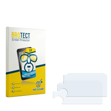 Parte frontale di una confezione del prodotto con il logo del marchio BROTECT. Accanto si trova la protezione per lo schermo c