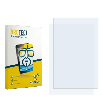 Parte frontale di una confezione del prodotto con il logo del marchio BROTECT. Accanto si trova la protezione per lo schermo c