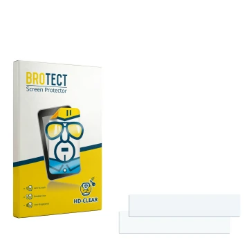 Parte frontale di una confezione del prodotto con il logo del marchio BROTECT. Accanto si trova la protezione per lo schermo c