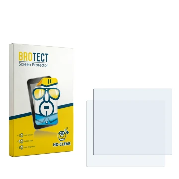 Parte frontale di una confezione del prodotto con il logo del marchio BROTECT. Accanto si trova la protezione per lo schermo c