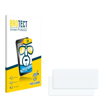 Parte frontale di una confezione del prodotto con il logo del marchio BROTECT. Accanto si trova la protezione per lo schermo c