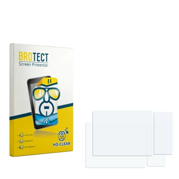 Parte frontale di una confezione del prodotto con il logo del marchio BROTECT. Accanto si trova la protezione per lo schermo c