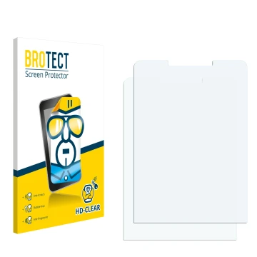 Parte frontale di una confezione del prodotto con il logo del marchio BROTECT. Accanto si trova la protezione per lo schermo c