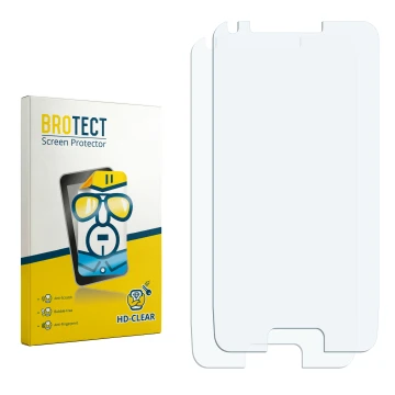 Parte frontale di una confezione del prodotto con il logo del marchio BROTECT. Accanto si trova la protezione per lo schermo c