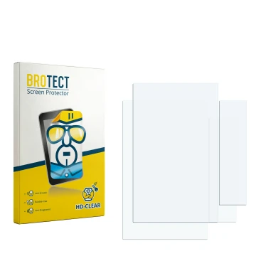 Parte frontale di una confezione del prodotto con il logo del marchio BROTECT. Accanto si trova la protezione per lo schermo c