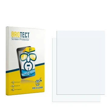 Parte frontale di una confezione del prodotto con il logo del marchio BROTECT. Accanto si trova la protezione per lo schermo c