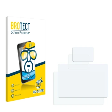 Parte frontale di una confezione del prodotto con il logo del marchio BROTECT. Accanto si trova la protezione per lo schermo c