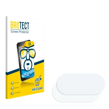 Parte frontale di una confezione del prodotto con il logo del marchio BROTECT. Accanto si trova la protezione per lo schermo c