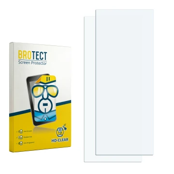 Parte frontale di una confezione del prodotto con il logo del marchio BROTECT. Accanto si trova la protezione per lo schermo c