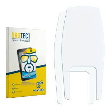 Parte frontale di una confezione del prodotto con il logo del marchio BROTECT. Accanto si trova la protezione per lo schermo c