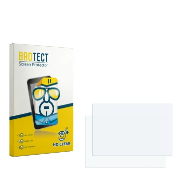 Parte frontale di una confezione del prodotto con il logo del marchio BROTECT. Accanto si trova la protezione per lo schermo c