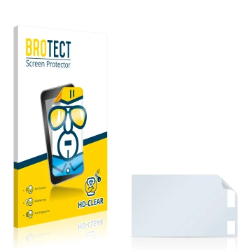 Parte frontale di una confezione del prodotto con il logo del marchio BROTECT. Accanto si trova la protezione per lo schermo c