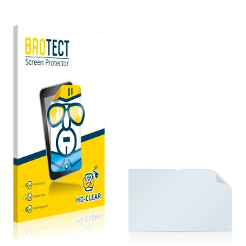 Parte frontale di una confezione del prodotto con il logo del marchio BROTECT. Accanto si trova la protezione per lo schermo c