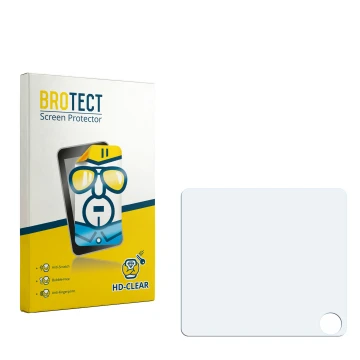 Parte frontale di una confezione del prodotto con il logo del marchio BROTECT. Accanto si trova la protezione per lo schermo c