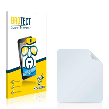 Parte frontale di una confezione del prodotto con il logo del marchio BROTECT. Accanto si trova la protezione per lo schermo c