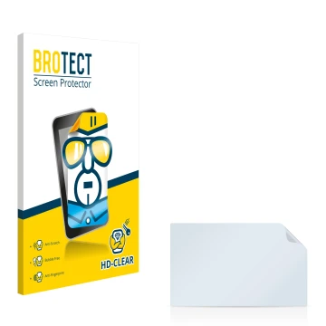 Parte frontale di una confezione del prodotto con il logo del marchio BROTECT. Accanto si trova la protezione per lo schermo c