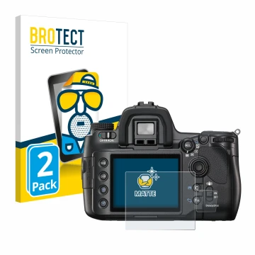 Parte frontale di una confezione del prodotto con il logo del marchio BROTECT. Accanto è raffigurato il dispositivo Sony Alpha