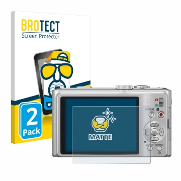 Parte frontale di una confezione del prodotto con il logo del marchio BROTECT. Accanto è raffigurato il dispositivo Panasonic 