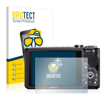 Parte frontale di una confezione del prodotto con il logo del marchio BROTECT. Accanto è raffigurato il dispositivo Sony Cyber