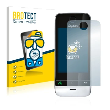 Parte frontale di una confezione del prodotto con il logo del marchio BROTECT. Accanto è raffigurato il dispositivo Gigaset SL