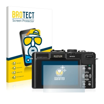 Parte frontale di una confezione del prodotto con il logo del marchio BROTECT. Accanto è raffigurato il dispositivo Panasonic 