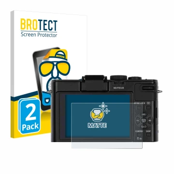Parte frontale di una confezione del prodotto con il logo del marchio BROTECT. Accanto è raffigurato il dispositivo Leica D-Lu