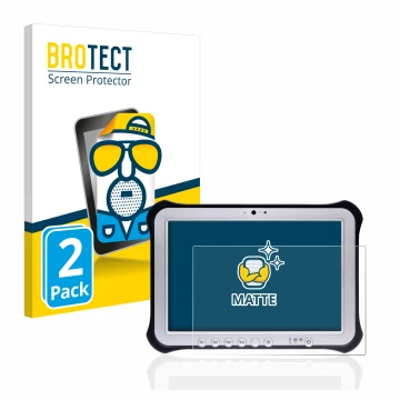 Parte frontale di una confezione del prodotto con il logo del marchio BROTECT. Accanto è raffigurato il dispositivo Panasonic 