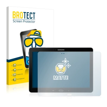 Parte frontale di una confezione del prodotto con il logo del marchio BROTECT. Accanto è raffigurato il dispositivo Samsung Ga
