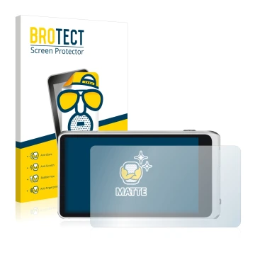 Parte frontale di una confezione del prodotto con il logo del marchio BROTECT. Accanto è raffigurato il dispositivo Samsung Ga