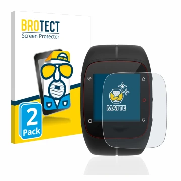 Parte frontale di una confezione del prodotto con il logo del marchio BROTECT. Accanto è raffigurato il dispositivo Polar M400