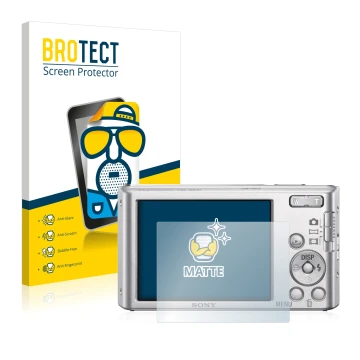 Parte frontale di una confezione del prodotto con il logo del marchio BROTECT. Accanto è raffigurato il dispositivo Sony Cyber