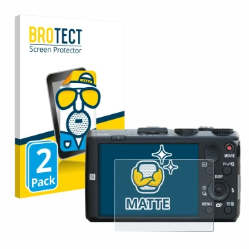 Parte frontale di una confezione del prodotto con il logo del marchio BROTECT. Accanto è raffigurato il dispositivo Sony Cyber