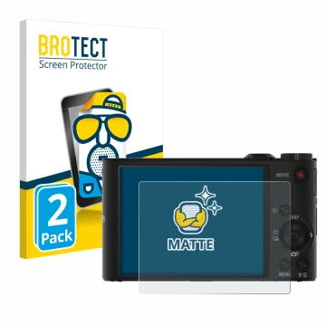 Parte frontale di una confezione del prodotto con il logo del marchio BROTECT. Accanto è raffigurato il dispositivo Sony Cyber