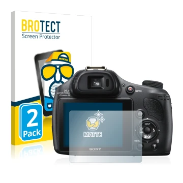 Parte frontale di una confezione del prodotto con il logo del marchio BROTECT. Accanto è raffigurato il dispositivo Sony Cyber