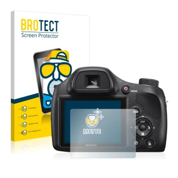 Parte frontale di una confezione del prodotto con il logo del marchio BROTECT. Accanto è raffigurato il dispositivo Sony Cyber