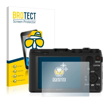 Parte frontale di una confezione del prodotto con il logo del marchio BROTECT. Accanto è raffigurato il dispositivo Sony Cyber