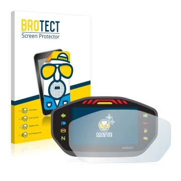 Parte frontale di una confezione del prodotto con il logo del marchio BROTECT. Accanto è raffigurato il dispositivo Ducati Mon