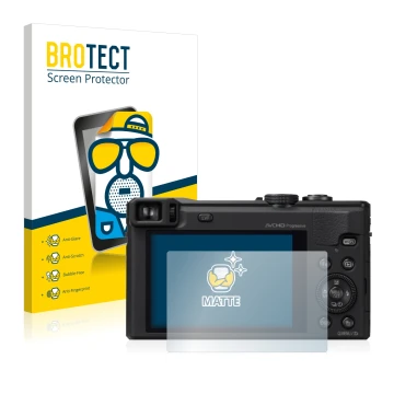 Parte frontale di una confezione del prodotto con il logo del marchio BROTECT. Accanto è raffigurato il dispositivo Panasonic 