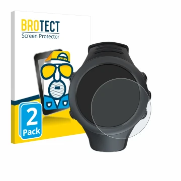 Parte frontale di una confezione del prodotto con il logo del marchio BROTECT. Accanto è raffigurato il dispositivo Suunto Amb