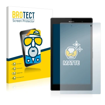 Parte frontale di una confezione del prodotto con il logo del marchio BROTECT. Accanto è raffigurato il dispositivo Sony Xperi