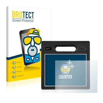 Parte frontale di una confezione del prodotto con il logo del marchio BROTECT. Accanto è raffigurato il dispositivo Motion Com