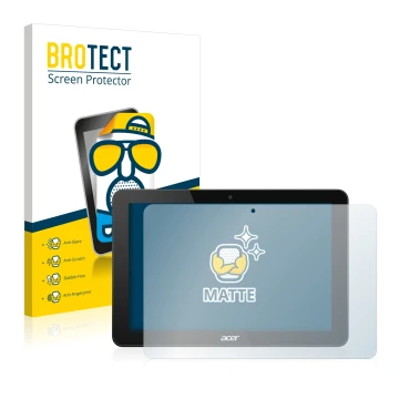 Parte frontale di una confezione del prodotto con il logo del marchio BROTECT. Accanto è raffigurato il dispositivo Acer Iconi