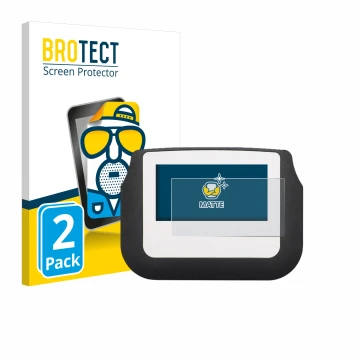 Parte frontale di una confezione del prodotto con il logo del marchio BROTECT. Accanto è raffigurato il dispositivo Signotec S