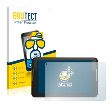 Parte frontale di una confezione del prodotto con il logo del marchio BROTECT. Accanto è raffigurato il dispositivo Xoro PAD 8