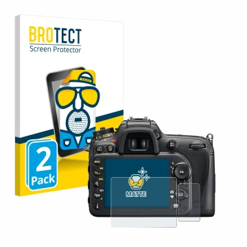 Parte frontale di una confezione del prodotto con il logo del marchio BROTECT. Accanto è raffigurato il dispositivo Nikon D720